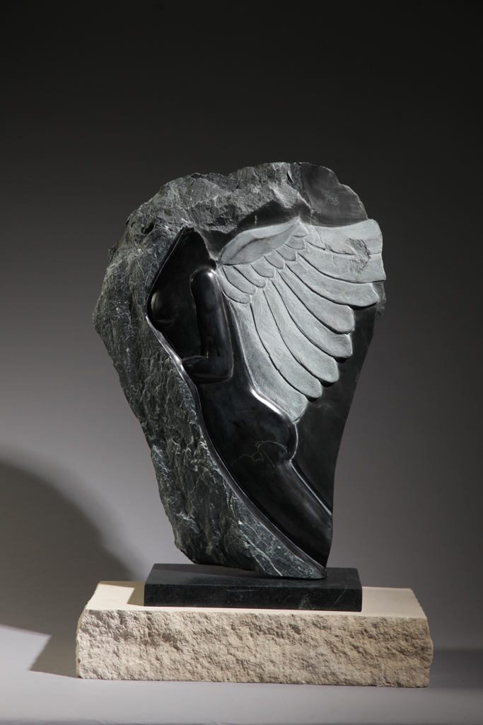 DREAM OF WINGS in British Columbia Chlorite by Penelope Crittenden