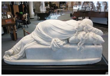 "Beatrice Cenci", Marble (backt), by Harriet Hosmer "Beatrice Cenci", Marble (back), by Harriet Hosmer