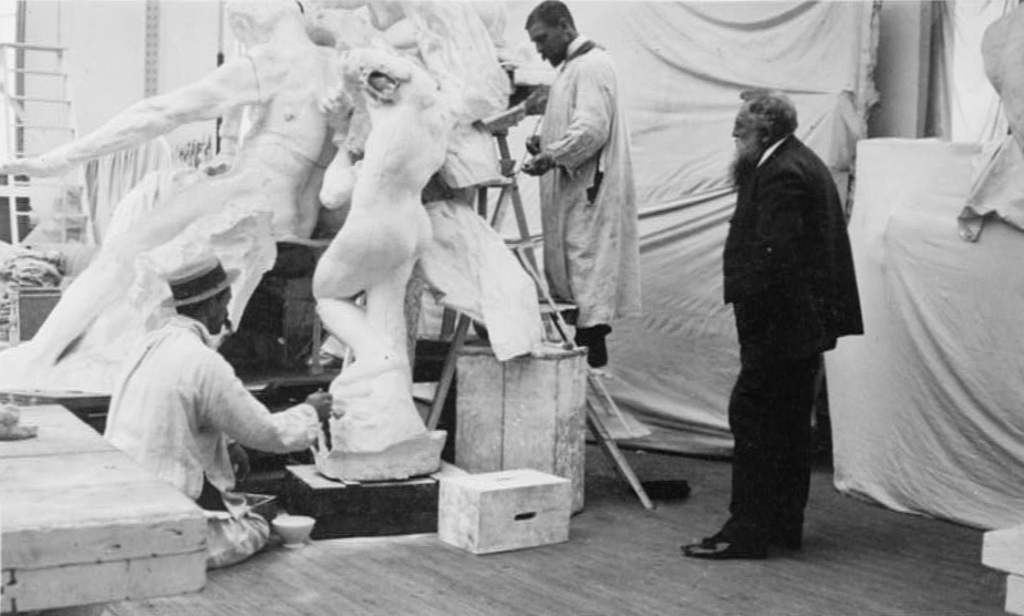 Rodin watching Henri Lebosse making a Rodin