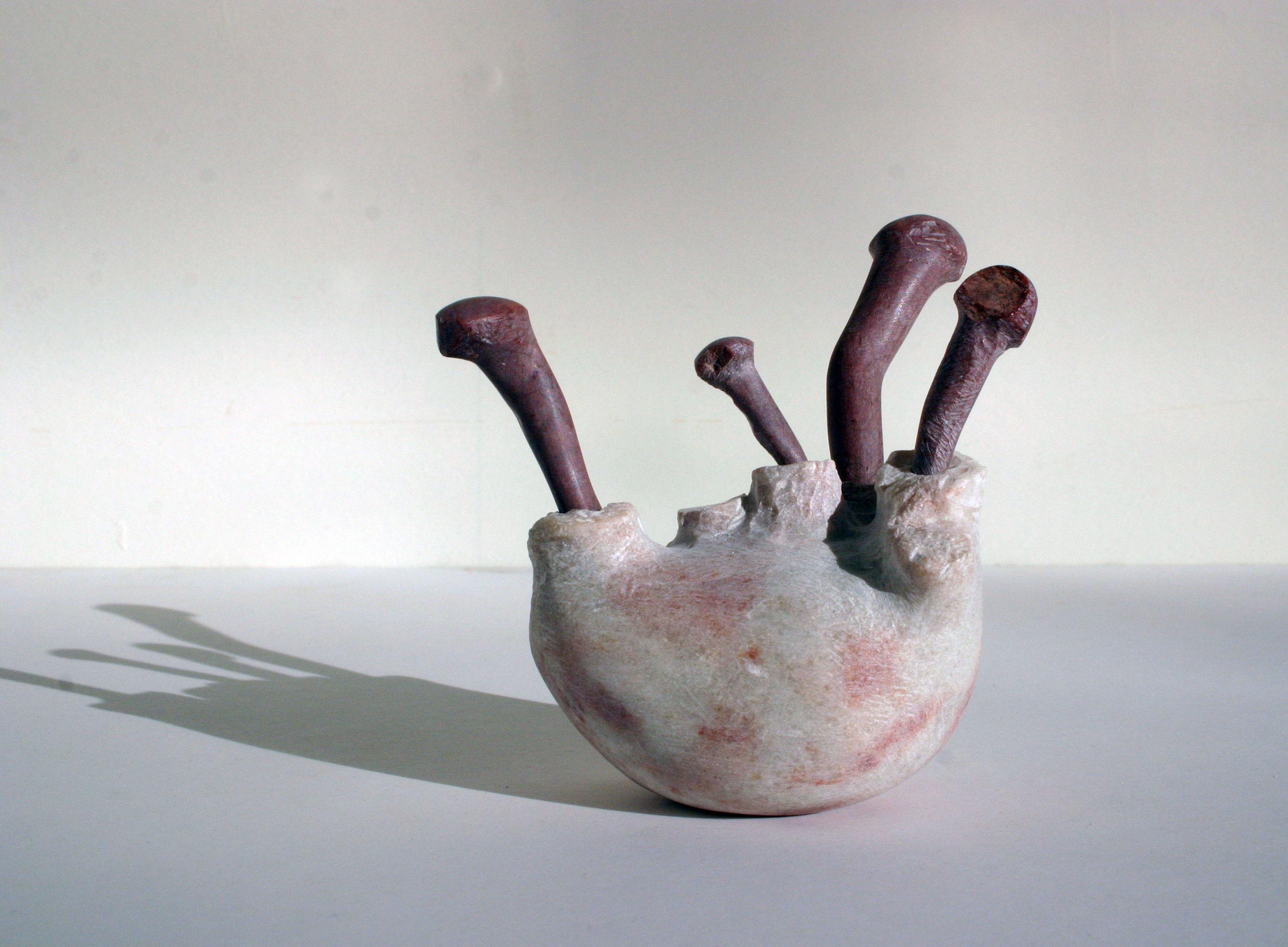 “Dying Cockroach”, Pyrophyllite, 4” X 4” X 2”, 2013 Stephanie Robison