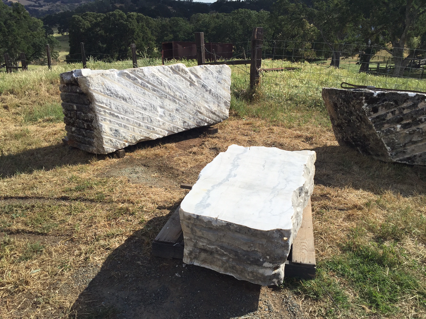 3 of the typical quarry blocks made available to us