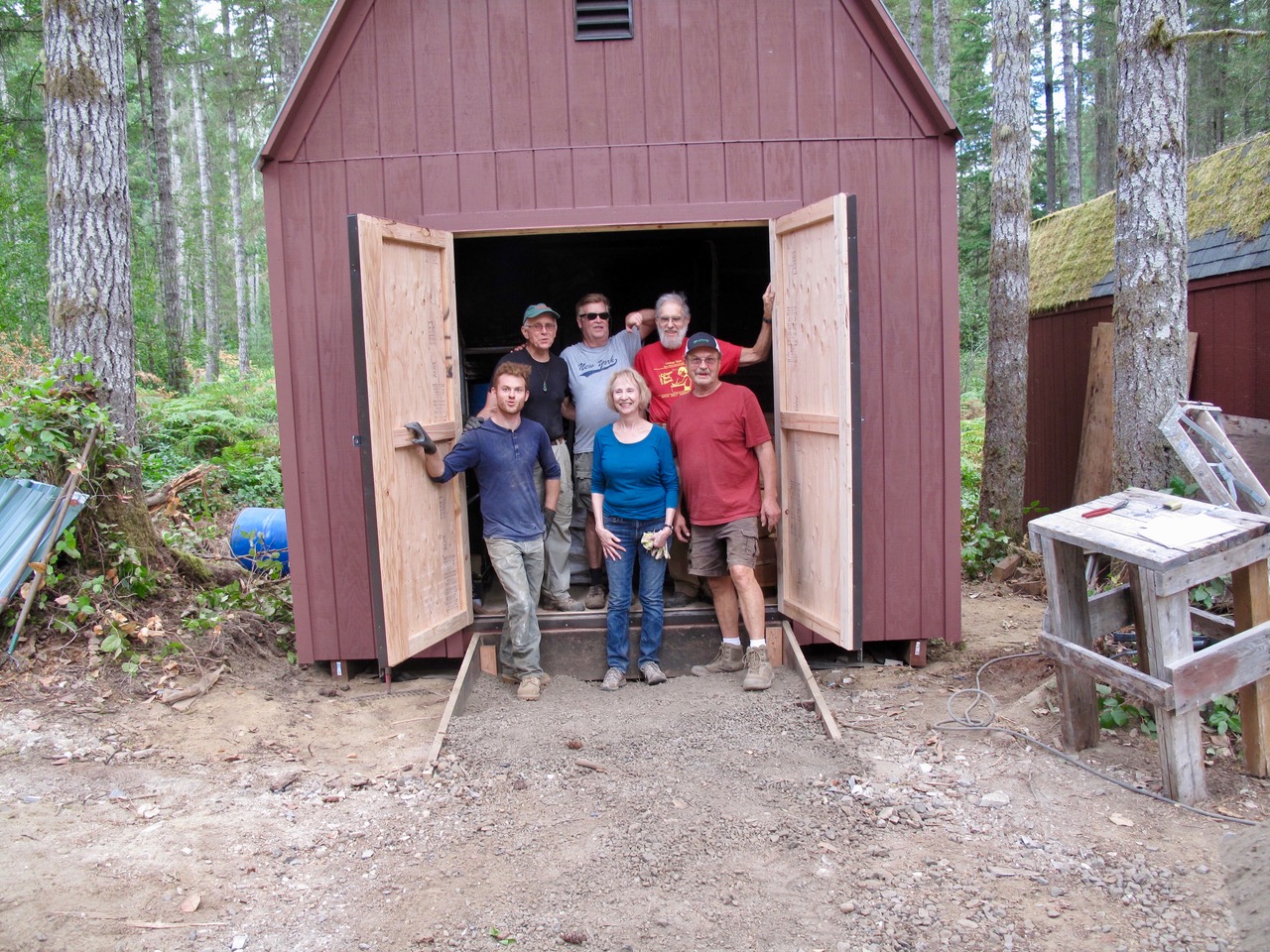 The final day, September 12, 2017. The shed is partly loaded, time for a quick photo. Next we will load in the steel tables, and remaining tents and tables. Thanks to Sharon Feeney, Ed Salerno, Steve Sandry, Leon White, Kirk Mclean, and the Boss, Gene Carlson.