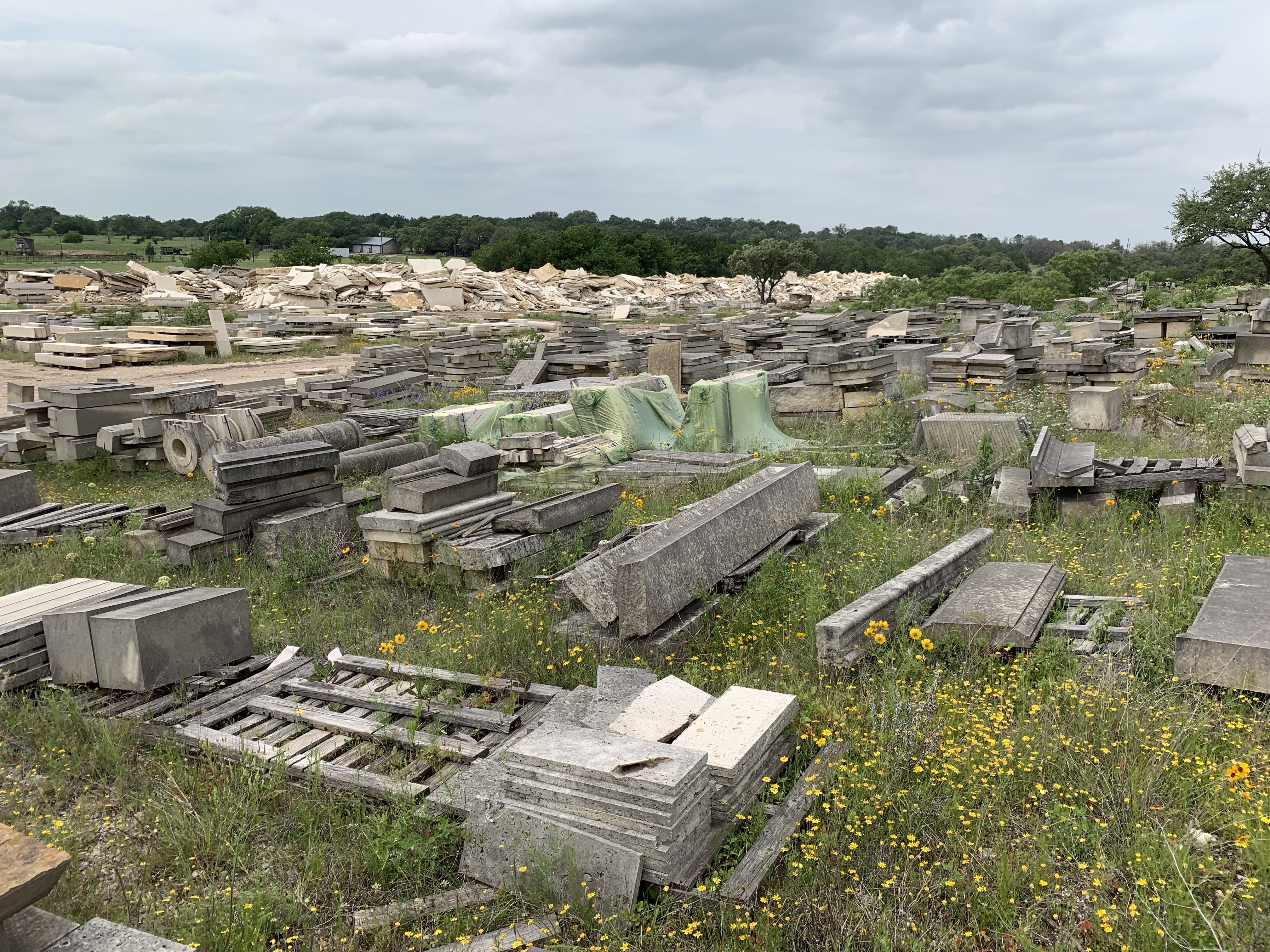 Our visit to the Continental Cut Stone boneyard and this is a small fraction.