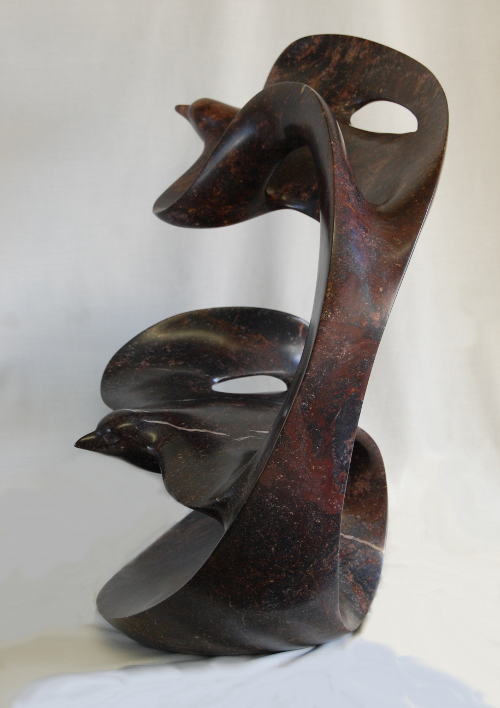 "Fantasy in Flight" 27" high x 20 wide Purple Pyrophyllite "Fantasy in Flight" 27" high x 20 wide Purple Pyrophyllite