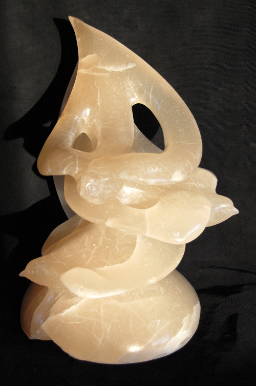 "Ghostly Songbirds" 18” high Alabaster 