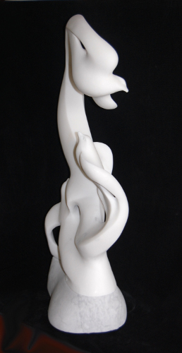 "Jonathon & Friends" 30" high Carrara Marble on Alabaster "Jonathon & Friends" 30" high Carrara Marble on Alabaster