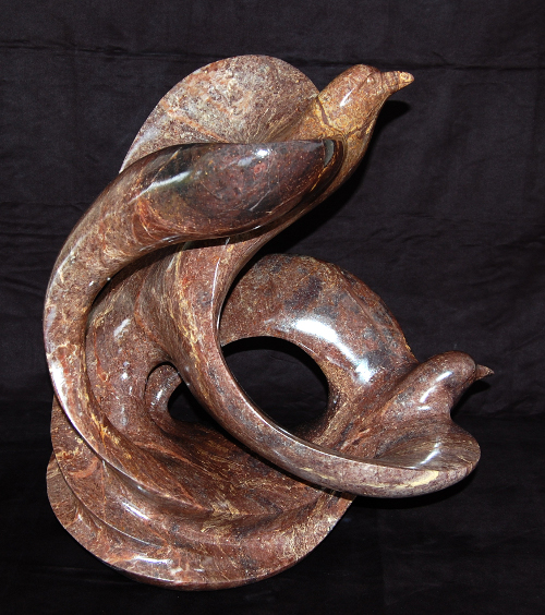 "Parallel Lives" 22” x 22” Purple Pyrophyllite with quartz veins "Parallel Lives" 22” x 22” Purple Pyrophyllite with quartz veins
