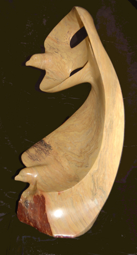 "Soaring Spirit"  30" high x 15" wide Yellow Pyrophyllite 