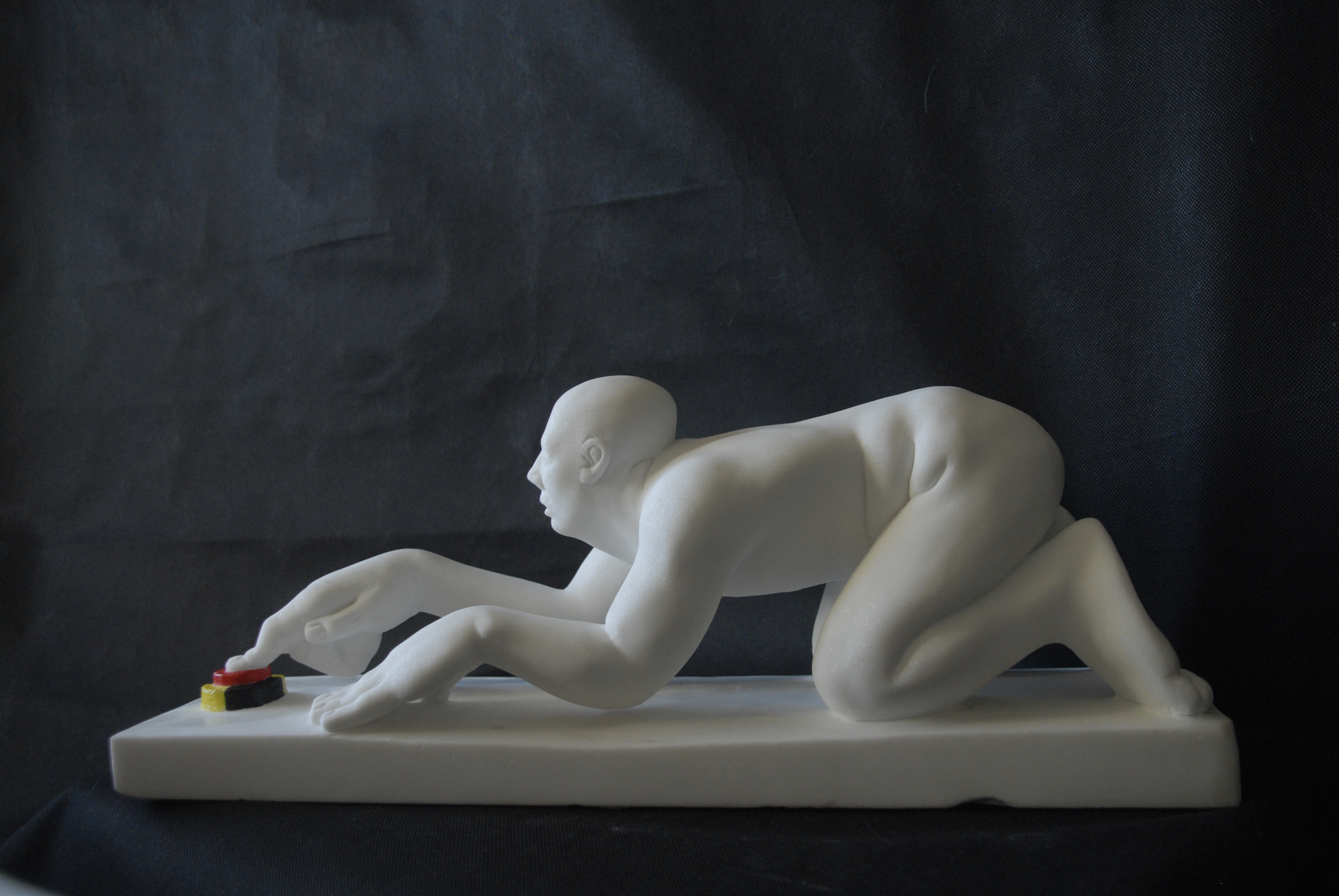 James Horan "Don't Push The Red Button" Cevec Marble 50 x 20 x 25hcm 1
