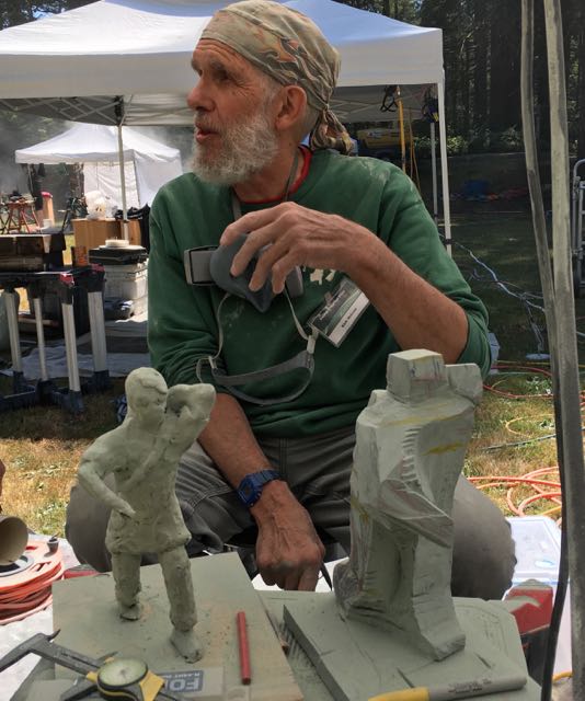 Stone carver Kirk McLean, photo by Cate Gable