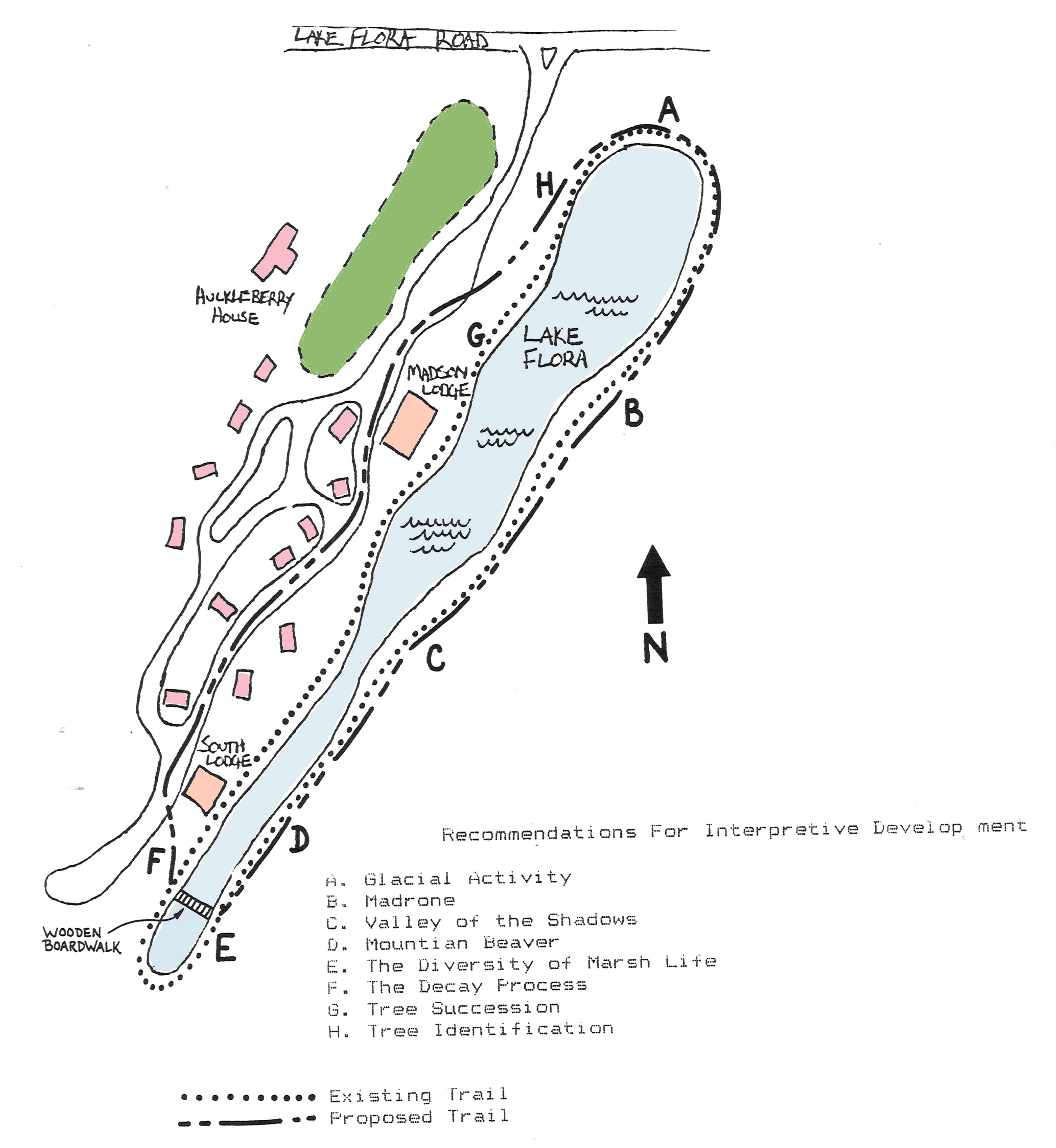 Lake Flora Trail Map