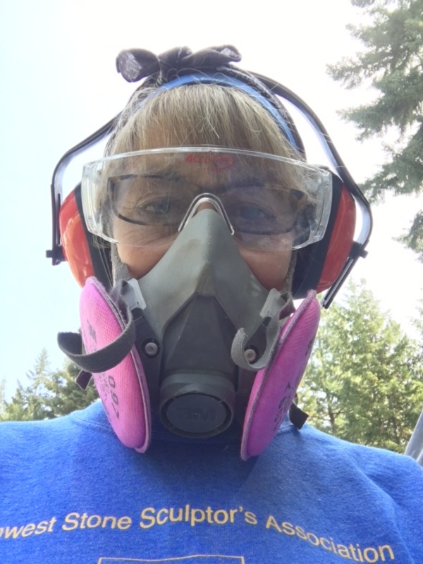 Heidi Temko wearing safety gear